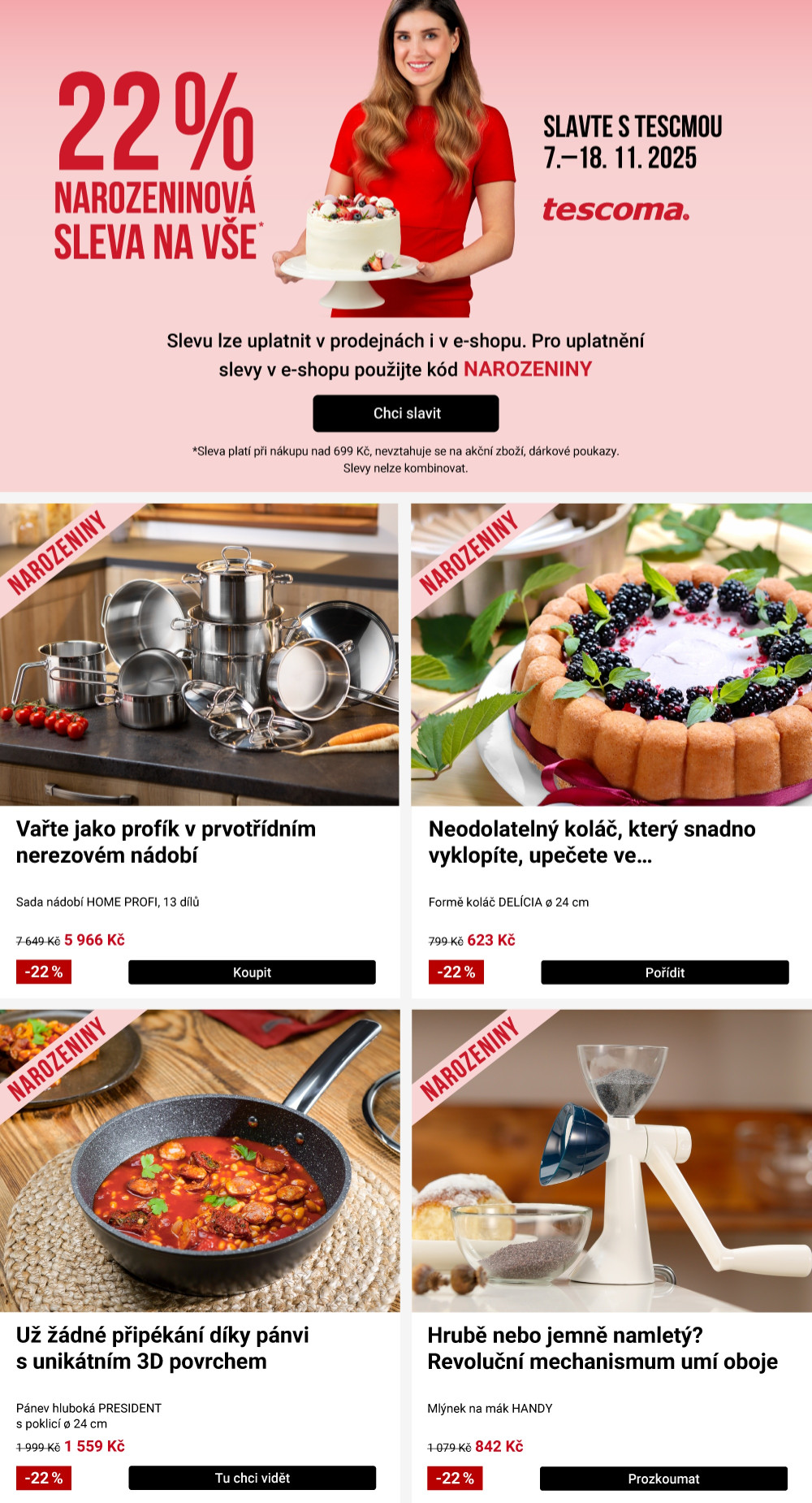 Leták Tescoma leták - 22 % narozeninová sleva na vše - strana 1