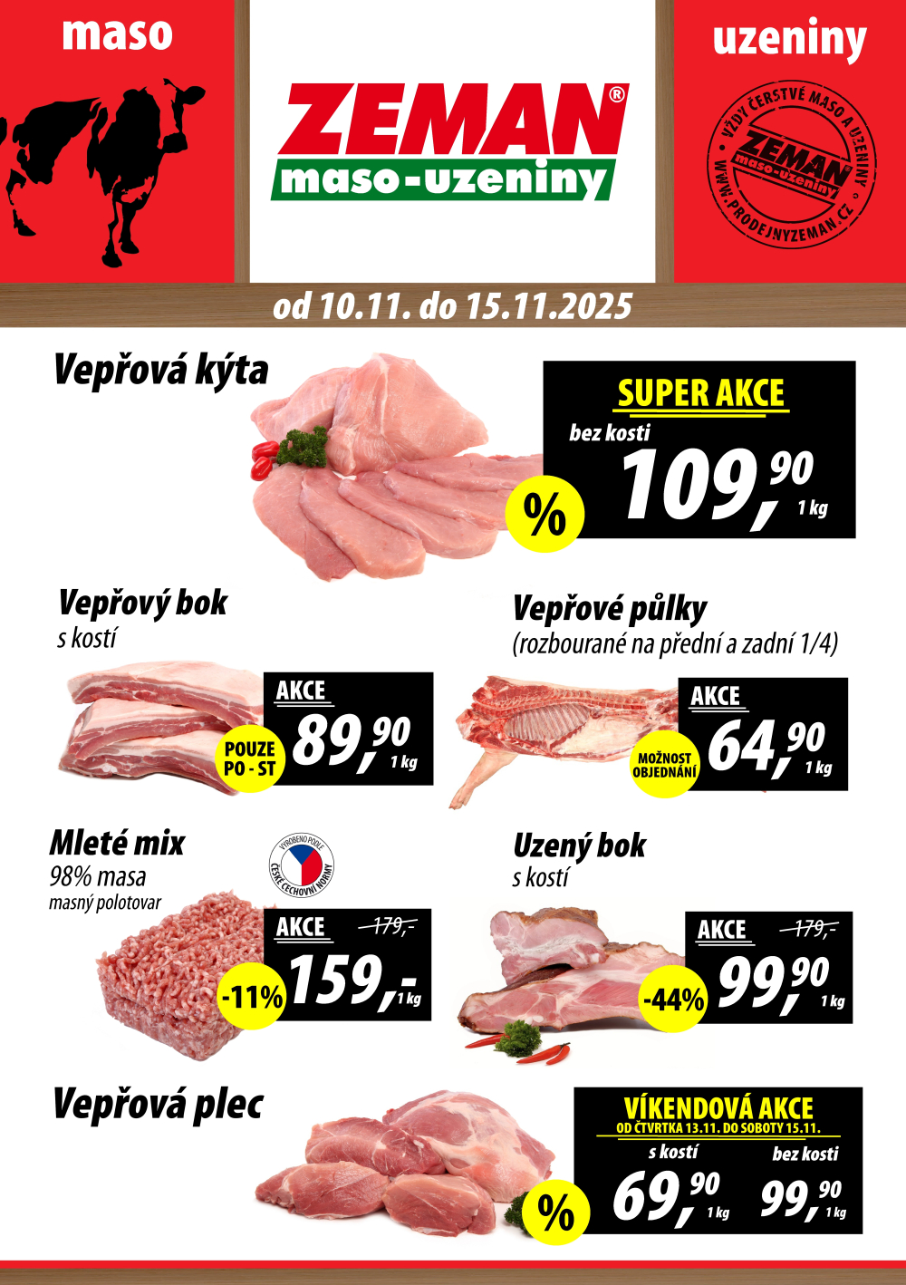 Leták ZEMAN maso - uzeniny leták - strana 1