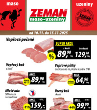 Akční leták ZEMAN maso - uzeniny 