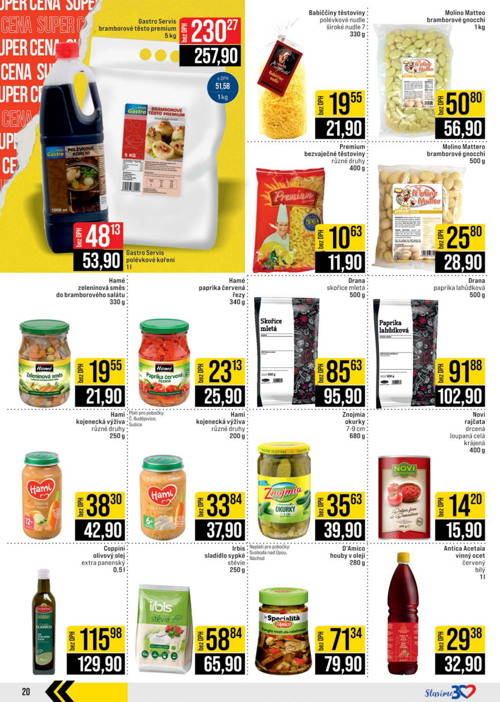 Leták JIP leták CC Cash & Carry - České Budějovice, Most, Náchod, Svoboda nad Úpou, Sušice - strana 20