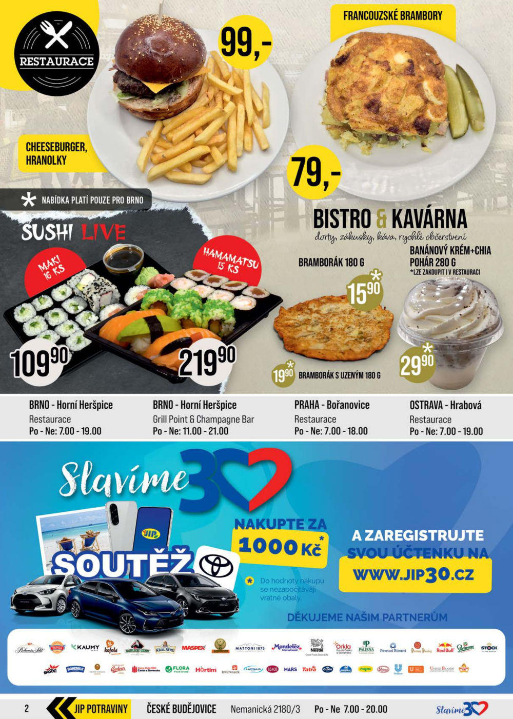 Leták JIP leták CC Cash & Carry - Brno, Ostrava, Praha, Polička, Olomouc, Karlovy Vary, Zlín, Jilemnice, Pardubice - strana 2