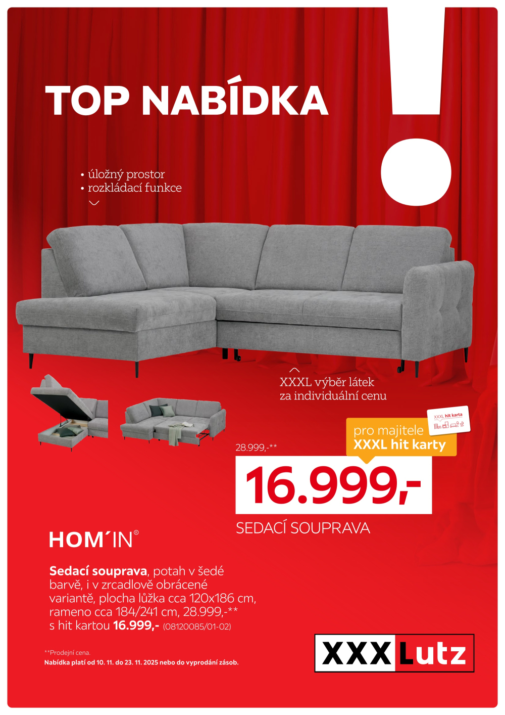 Leták XXXLutz leták - TOP nabídka Sedací souprava - strana 1
