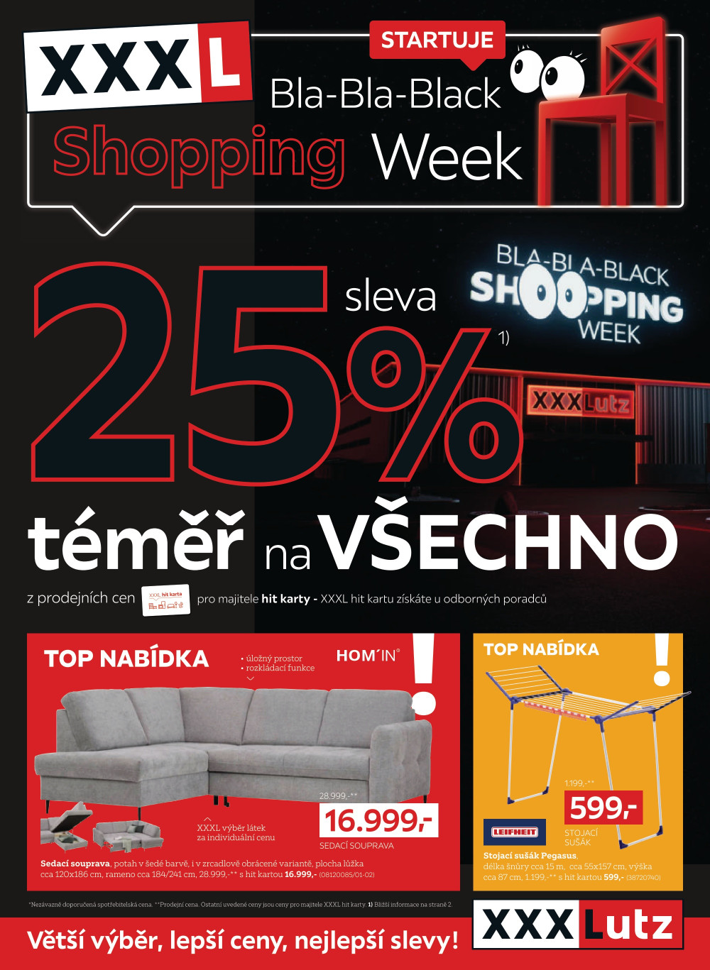 Leták XXXLutz leták - Black Week - strana 1