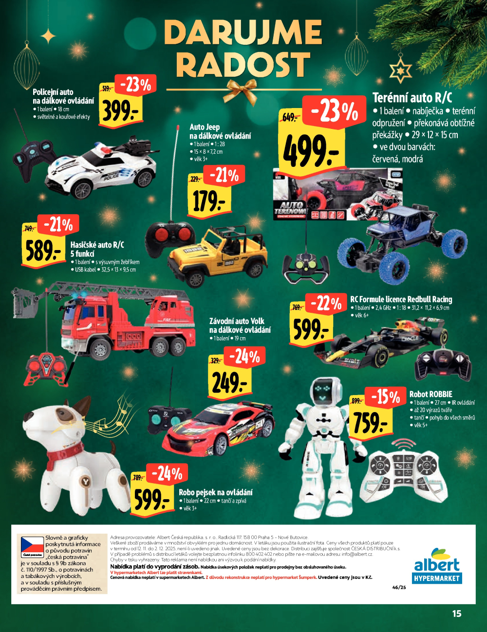 Leták Albert Hypermarket - Akční katalog hraček - strana 15