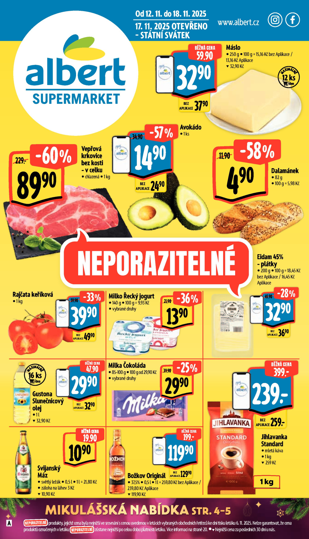 Leták Albert Supermarket leták - strana 1