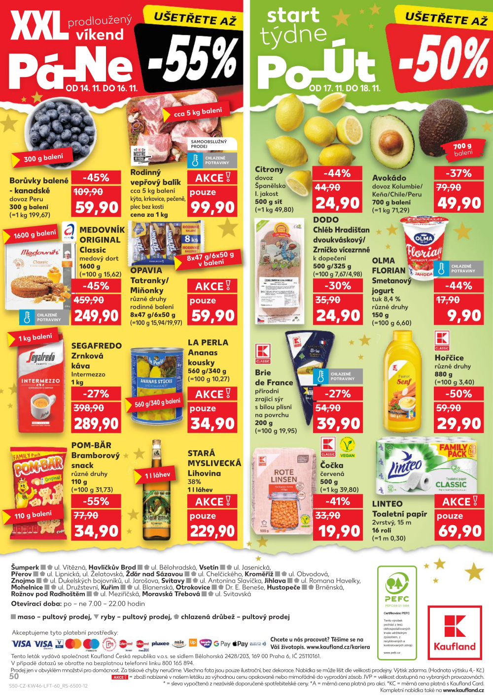 Leták Kaufland leták Znojmo, Dukelských bojovníků - strana 50