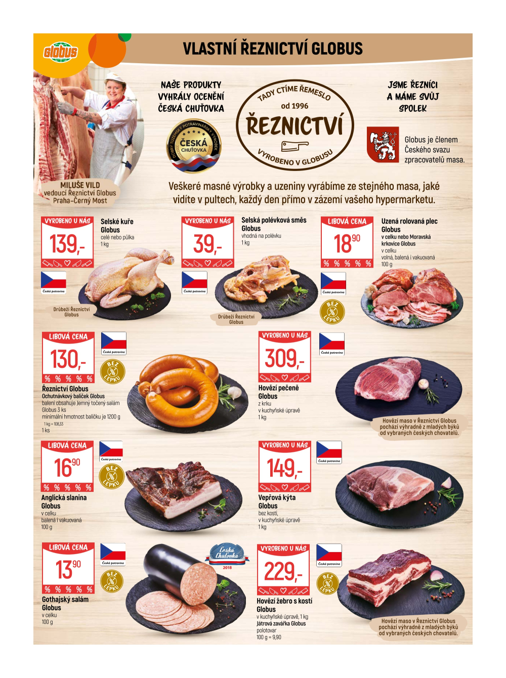 Leták Globus leták Praha - Černý Most - strana 9