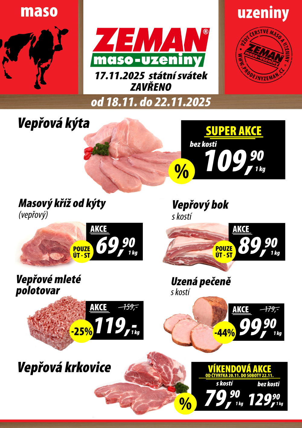 Leták ZEMAN maso - uzeniny leták - strana 1