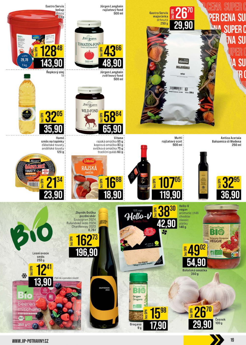 Leták JIP leták CC Cash & Carry - Brno, Ostrava, Praha, Polička, Olomouc, Karlovy Vary, Zlín, Jilemnice, Pardubice - strana 19