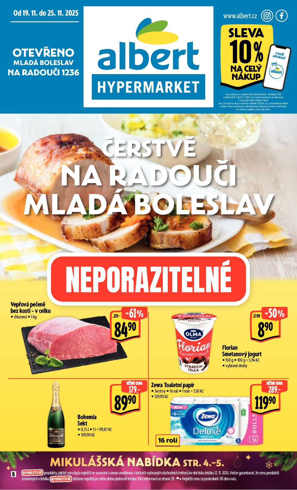 Leták Albert Hypermarket leták - Mladá Boleslav, Na Radouči - strana 1