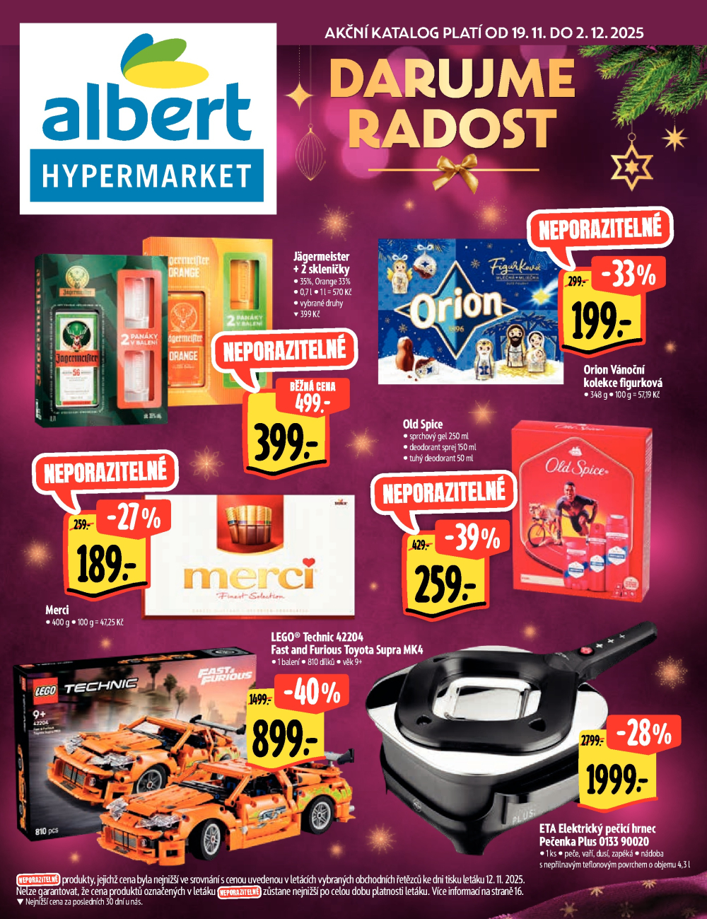 Leták Albert Hypermarket - Akční katalog - Darujme radost - strana 1