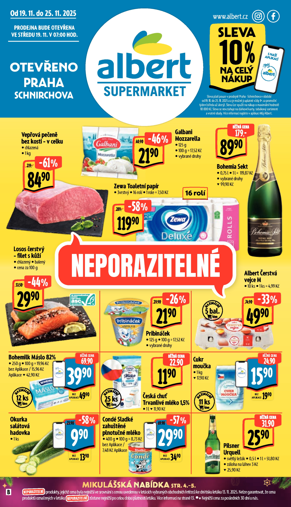 Leták Albert Supermarket leták - Praha, Veletržní - strana 1