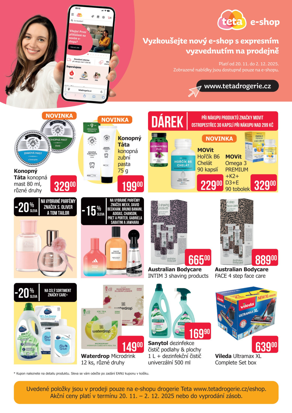 Leták Teta drogerie - Speciální nabídka e-shop - strana 1