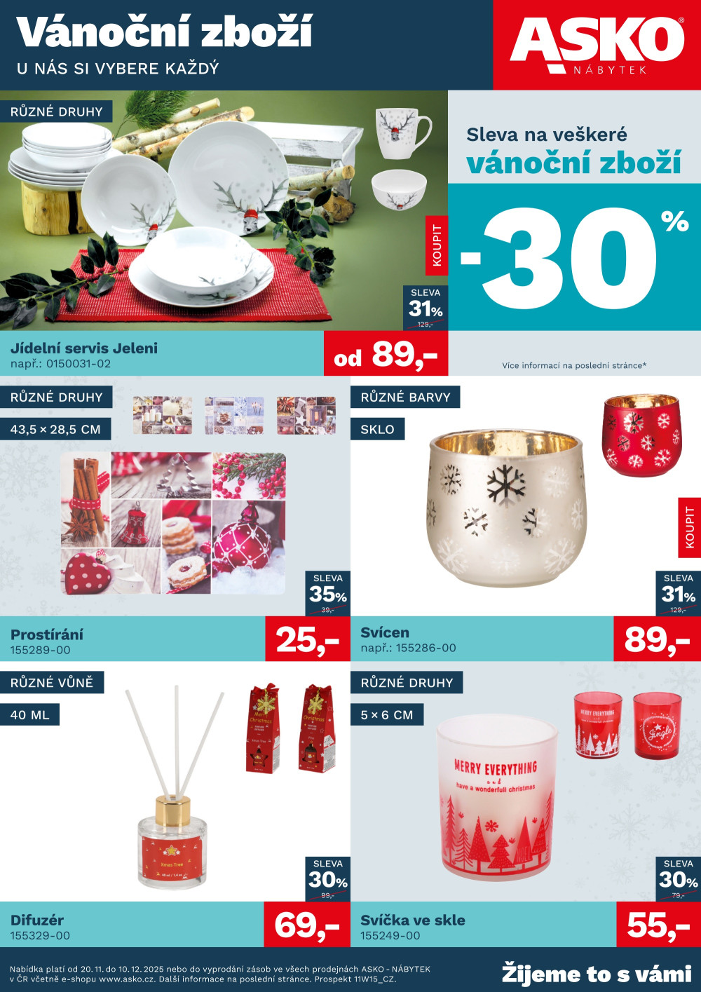 Leták ASKO nábytek leták - Vánoční zboží - strana 1