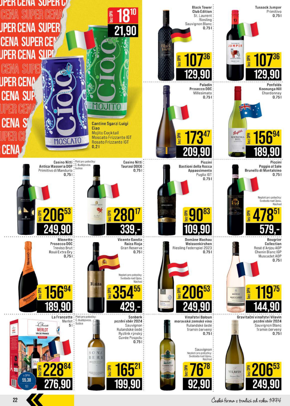 Leták JIP leták CC Cash & Carry - České Budějovice, Most, Náchod, Svoboda nad Úpou, Sušice - strana 22