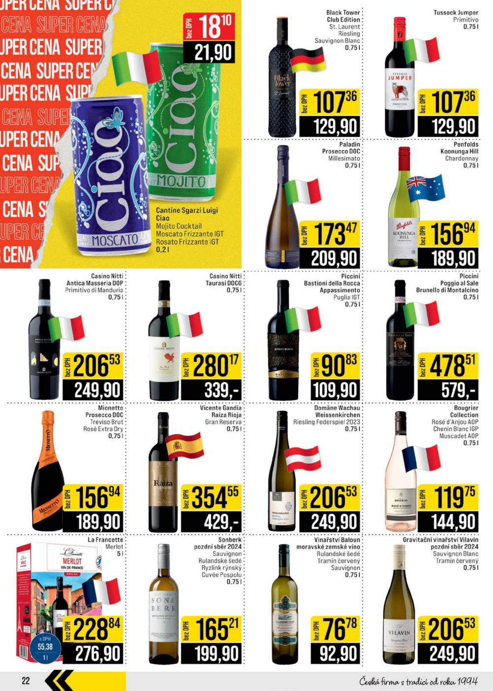 Leták JIP leták CC Cash & Carry - Brno, Ostrava, Praha, Polička, Olomouc, Karlovy Vary, Zlín, Jilemnice, Pardubice - strana 22