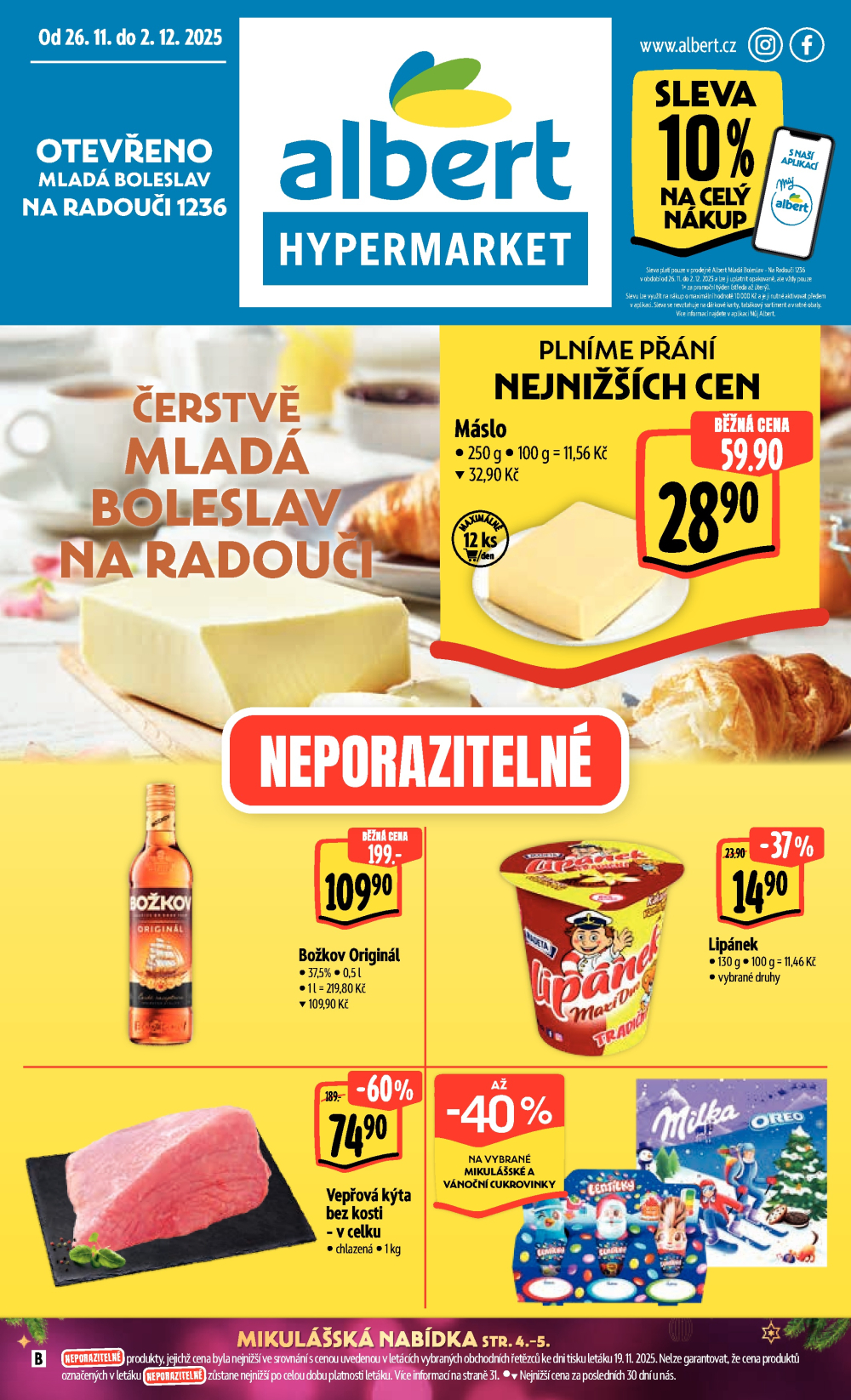 Leták Albert Hypermarket leták - Mladá Boleslav, Na Radouči - strana 1