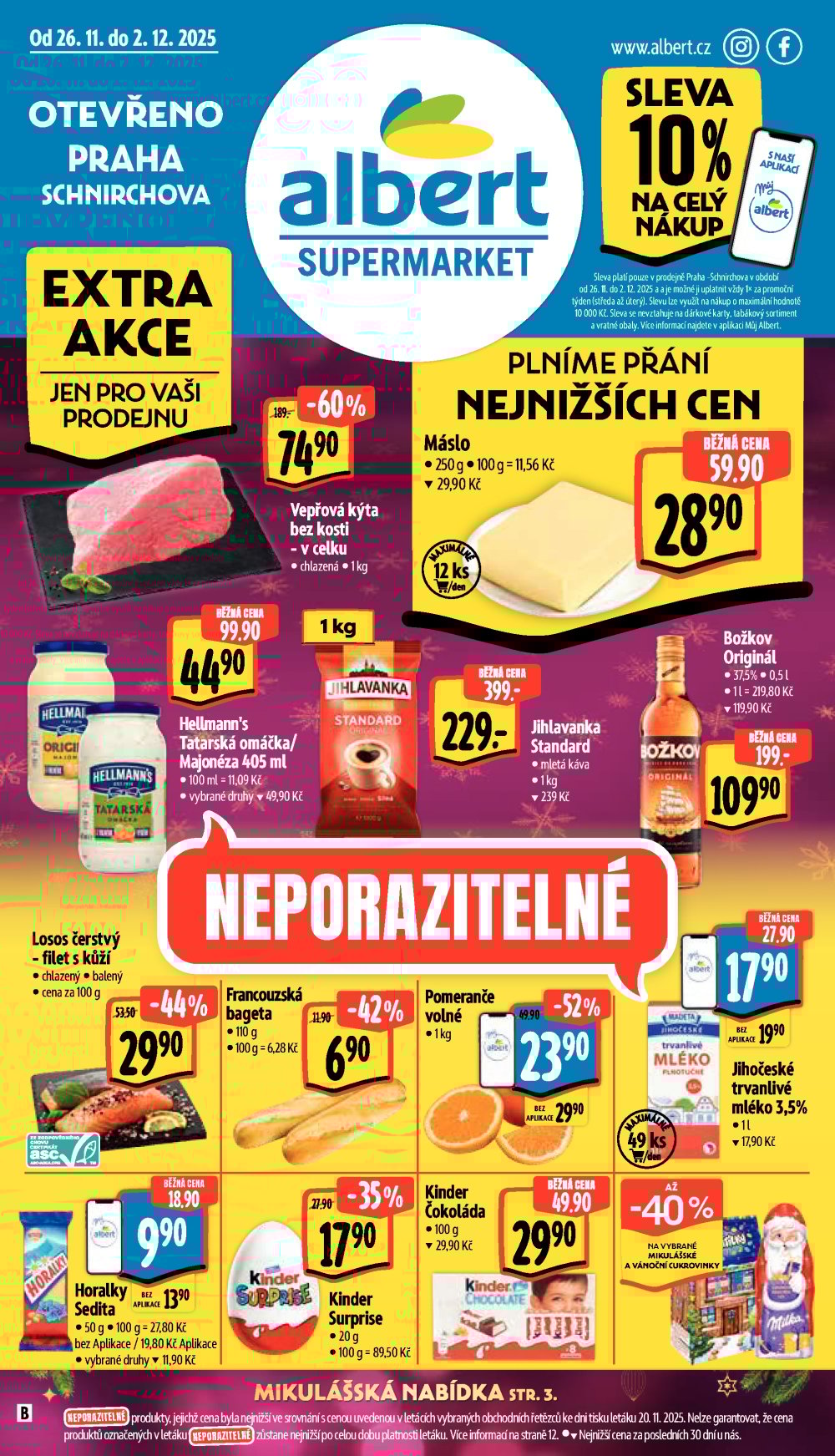 Leták Albert Supermarket leták - Praha, Veletržní - strana 1