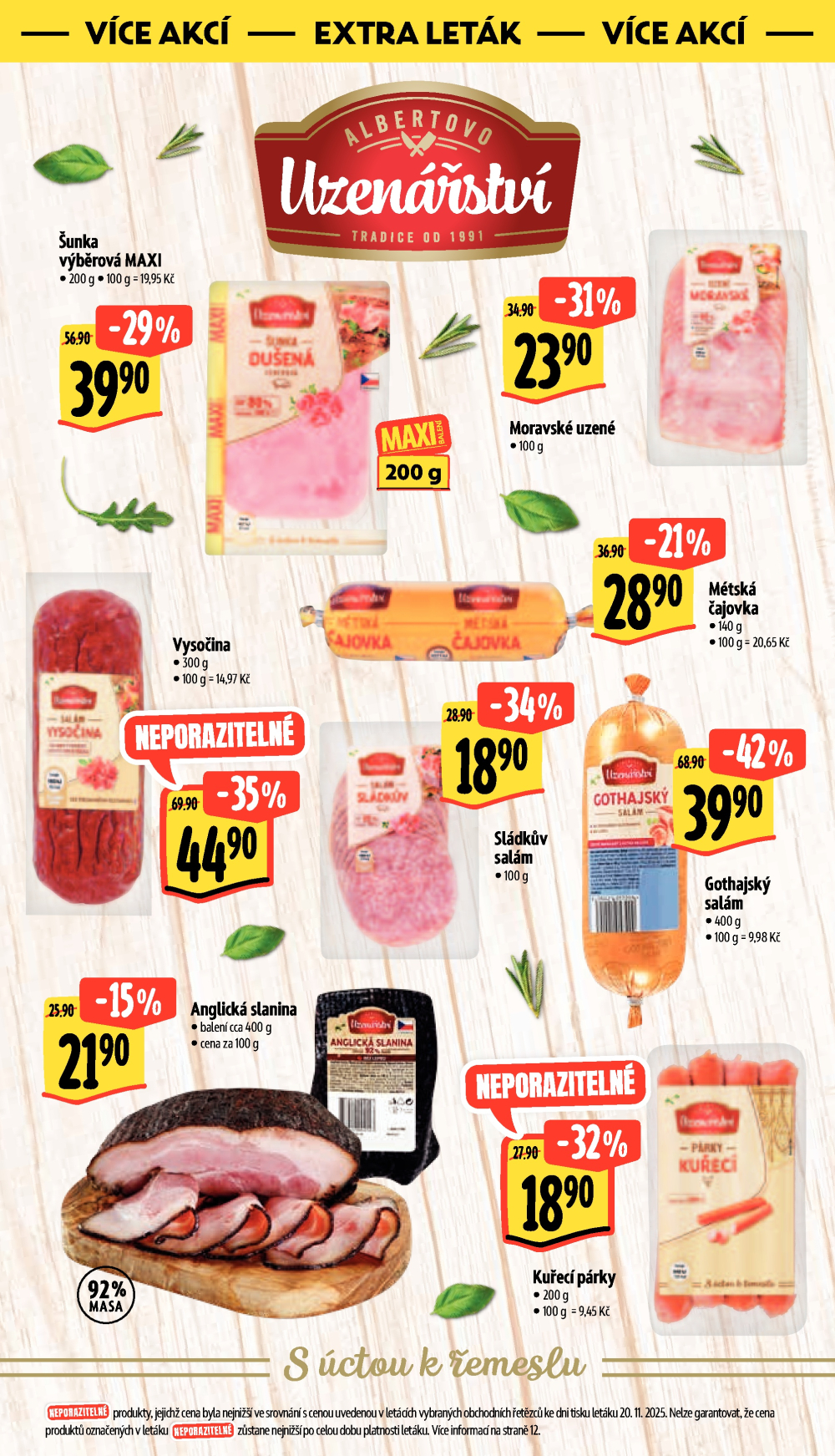 Leták Albert Supermarket leták - Praha, Veletržní - strana 42