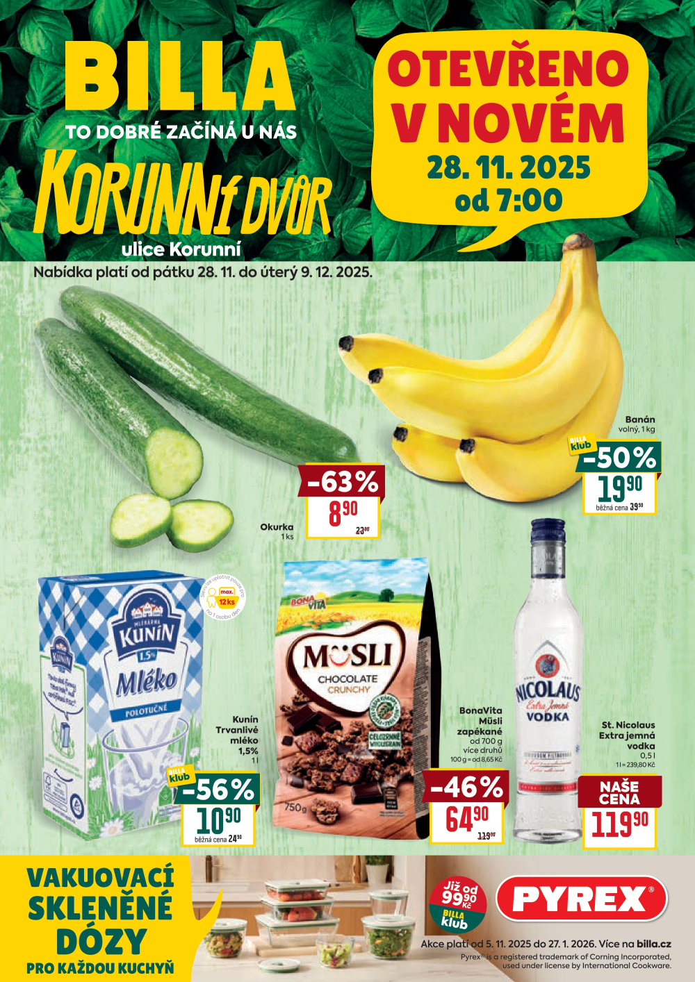 Leták BILLA leták - Praha - Vinohrady, Korunní - strana 1
