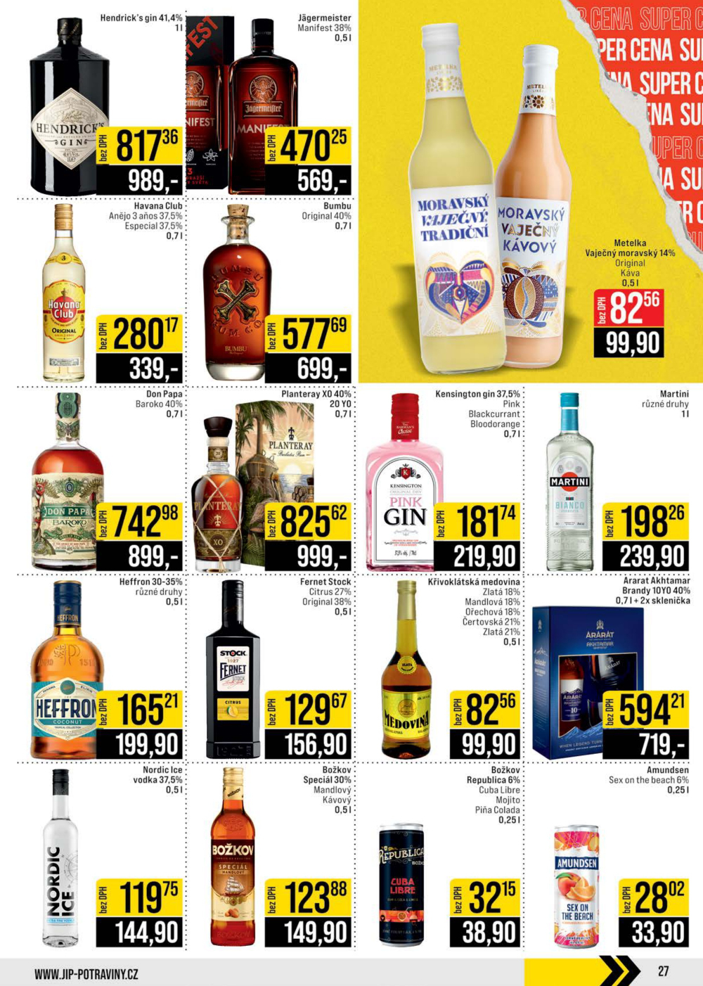 Leták JIP leták CC Cash & Carry - Brno, Ostrava, Praha, Polička, Olomouc, Karlovy Vary, Zlín, Jilemnice, Pardubice - strana 27