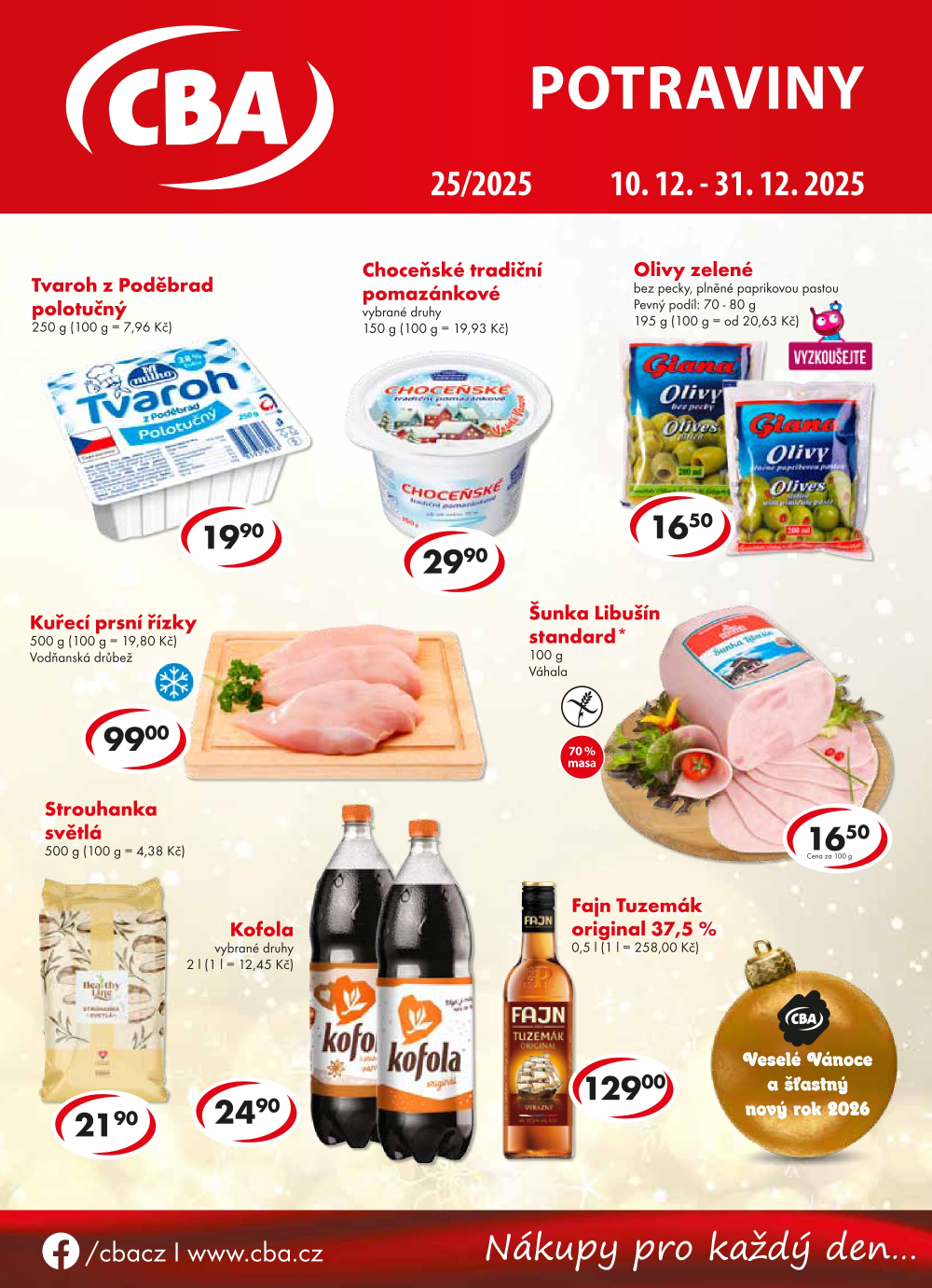 Leták CBA Potraviny leták - strana 1