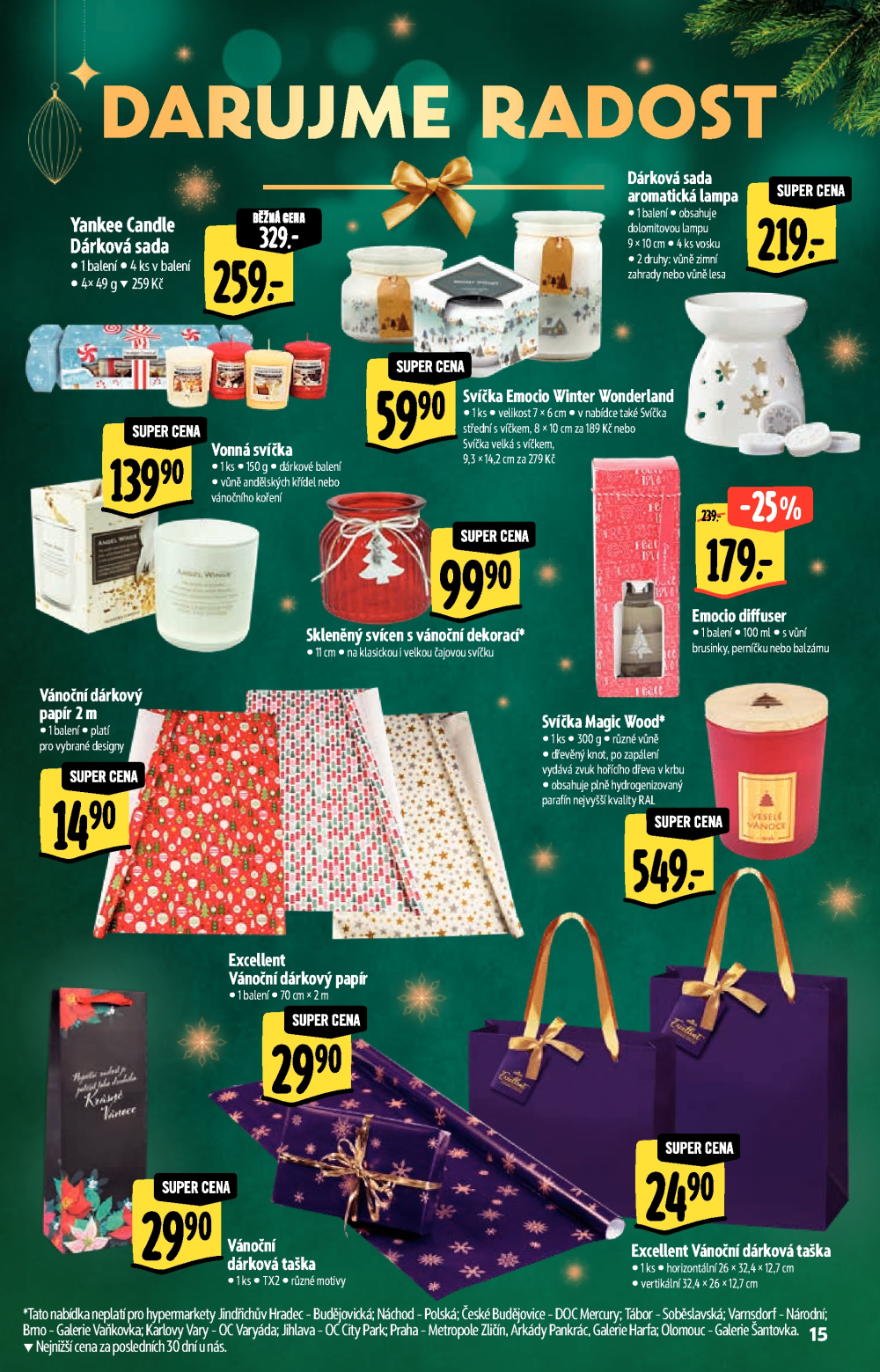 Leták Albert Hypermarket - Akční katalog Darujme radost - strana 15