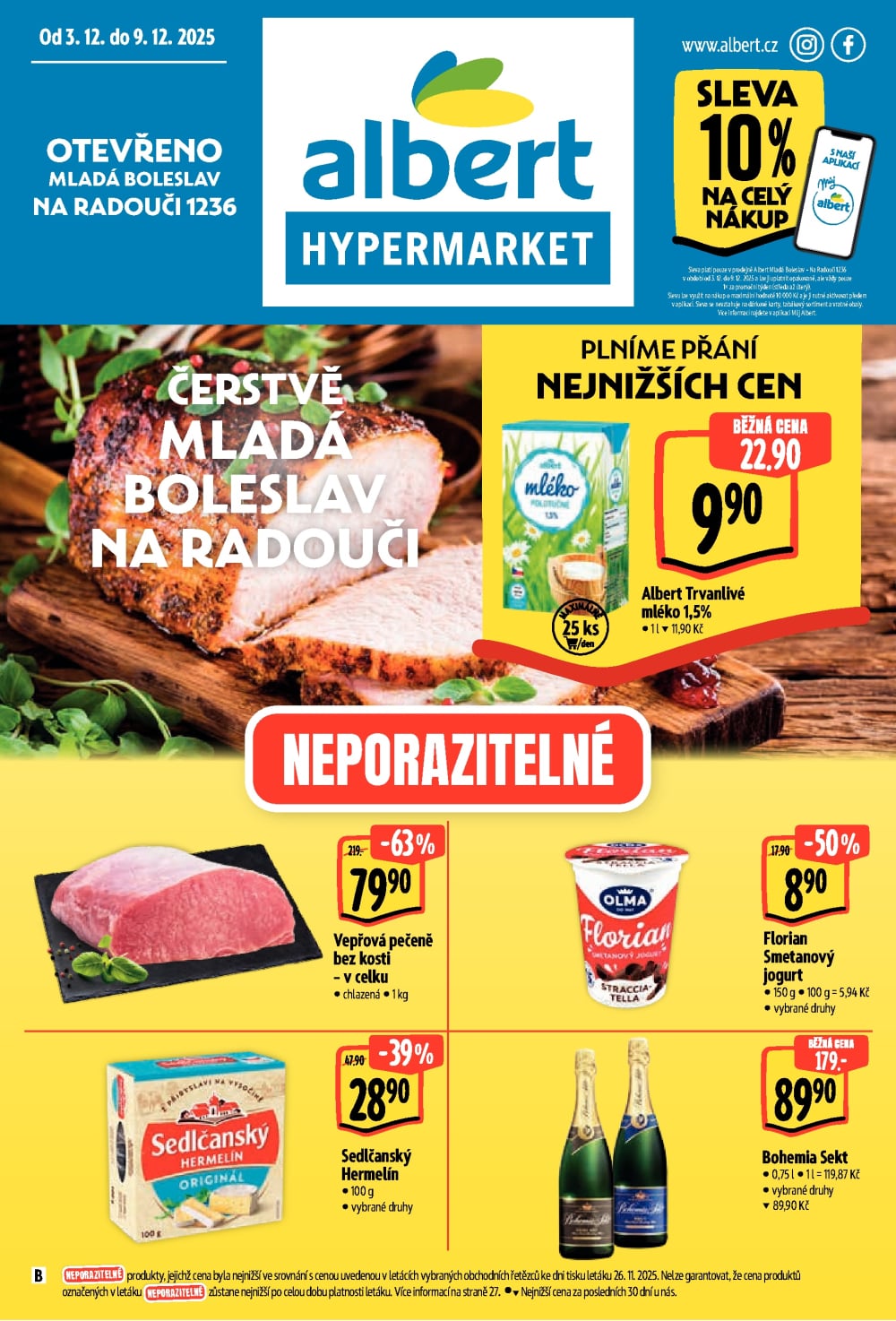 Leták Albert Hypermarket leták - Mladá Boleslav, Na Radouči - strana 1