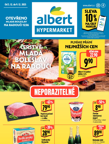 Albert Hypermarket leták - Mladá Boleslav, Na Radouči