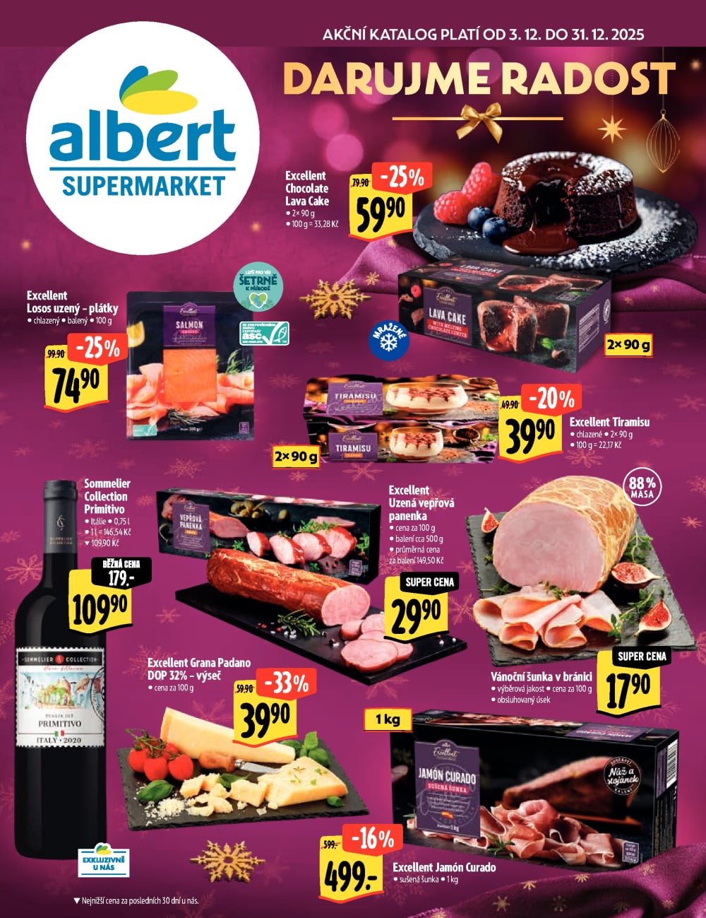 Leták Albert Supermarket - Akční katalog Darujme radost - strana 1