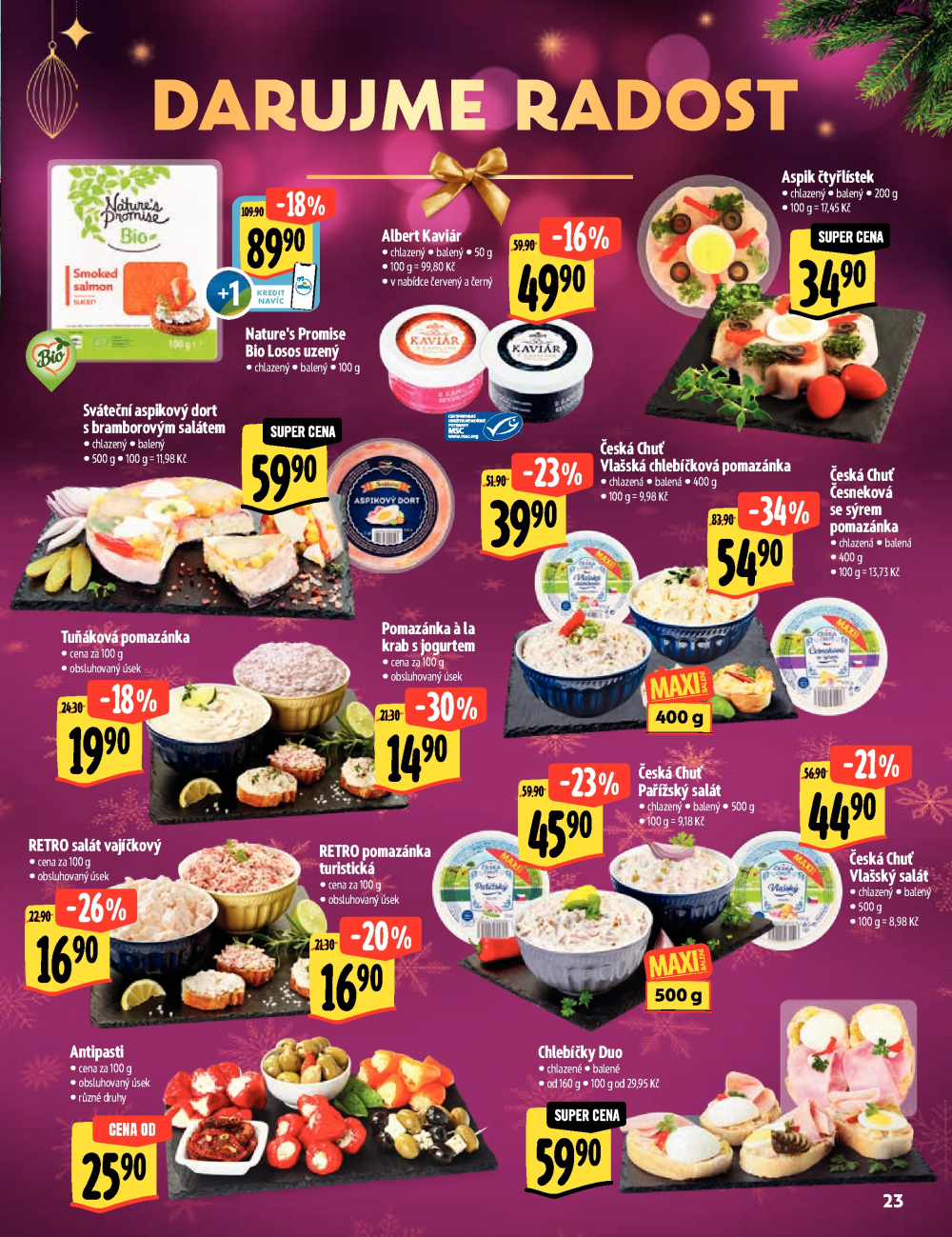 Leták Albert Supermarket - Akční katalog Darujme radost - strana 23