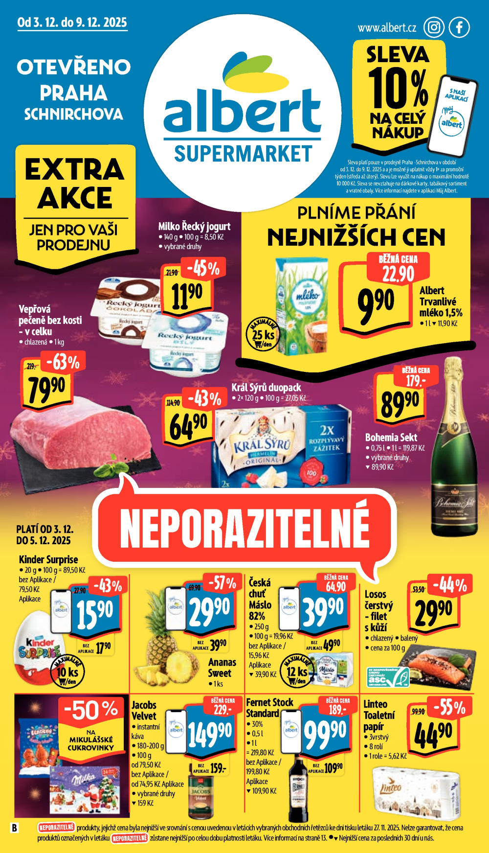 Leták Albert Supermarket leták - Praha, Veletržní - strana 1