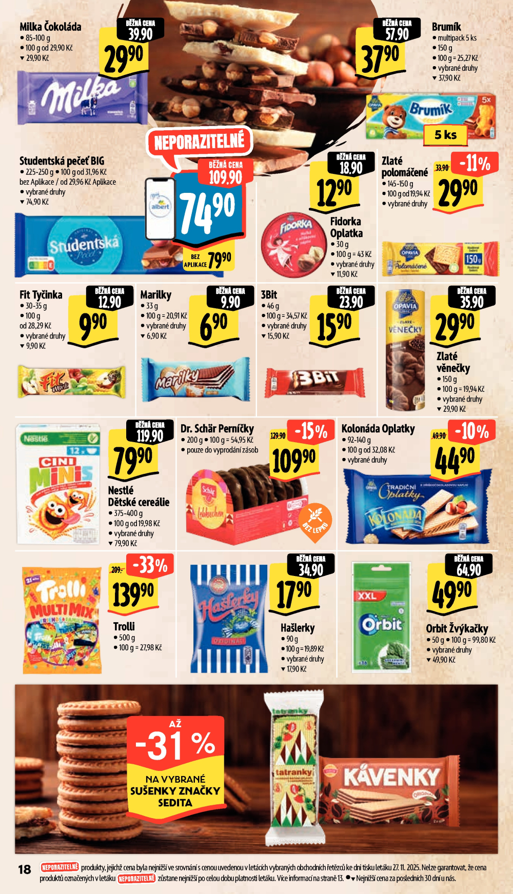 Leták Albert Supermarket leták - Praha, Veletržní - strana 29