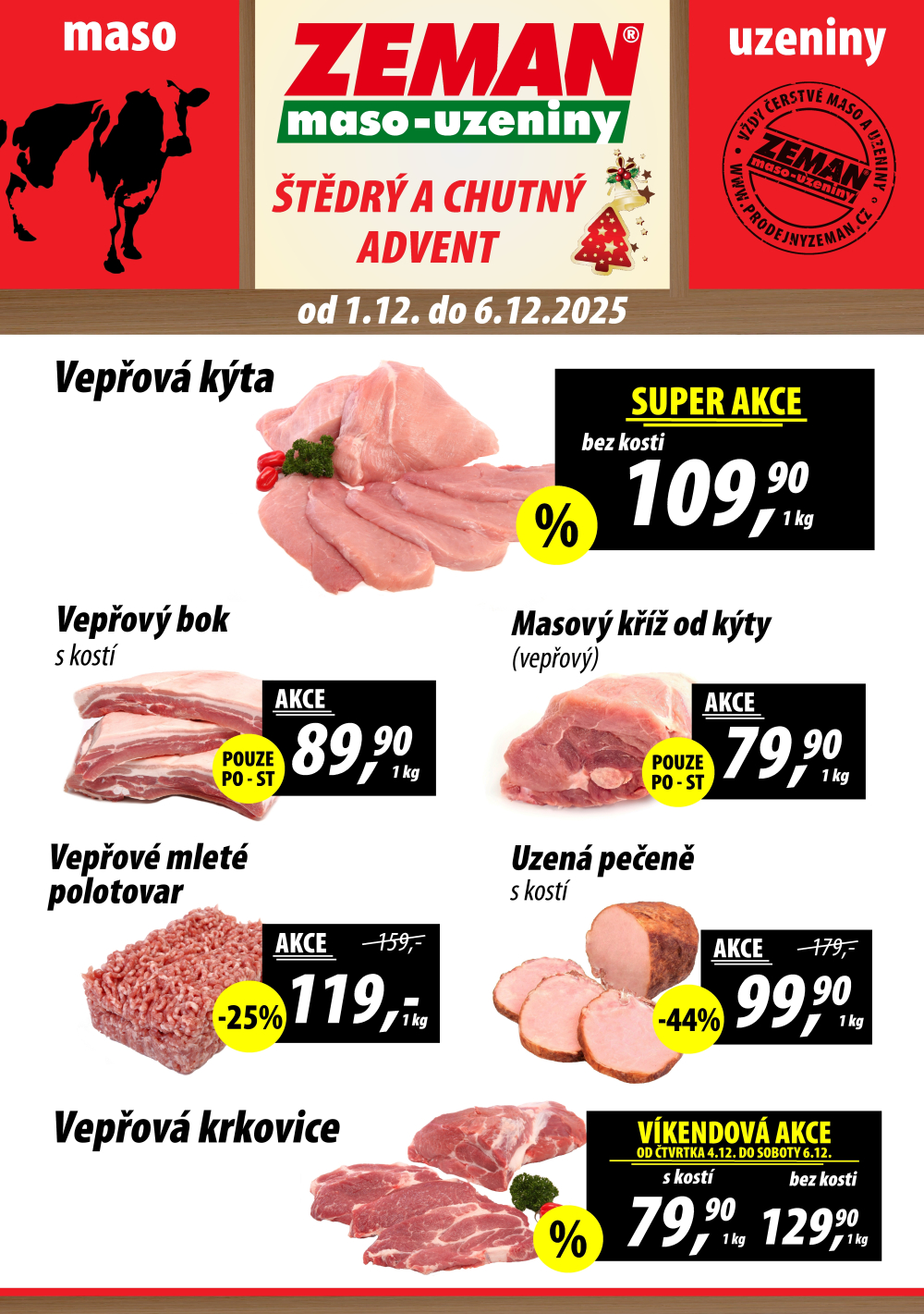 Leták ZEMAN maso - uzeniny leták - strana 1