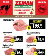 Akční leták ZEMAN maso - uzeniny 