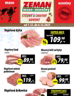 ZEMAN maso - uzeniny leták