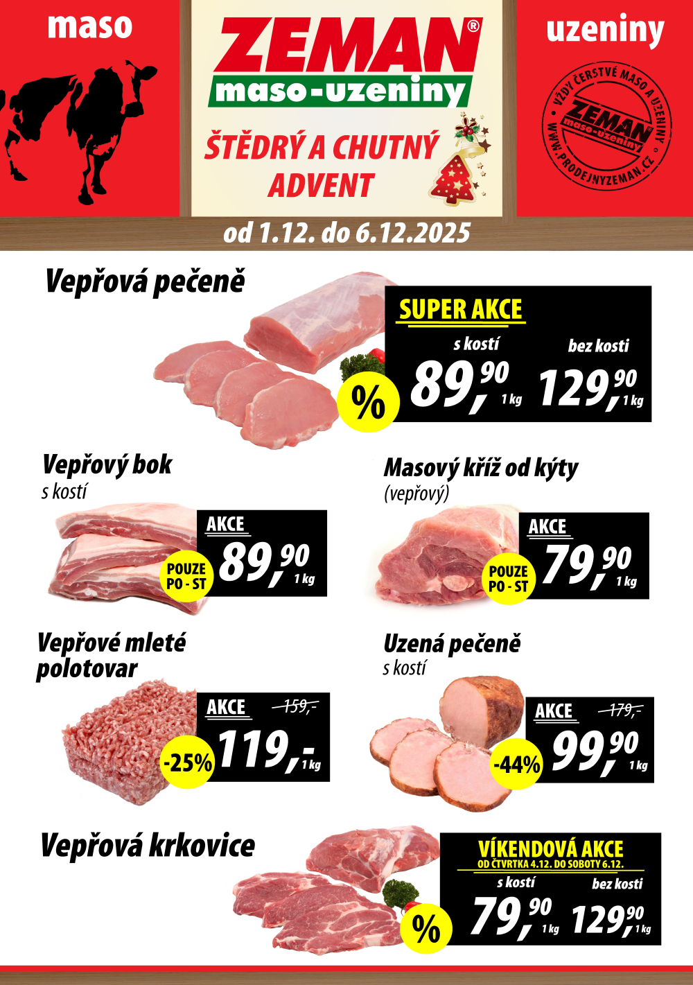 Leták ZEMAN maso - uzeniny leták - strana 1