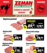 Akční leták ZEMAN maso - uzeniny 