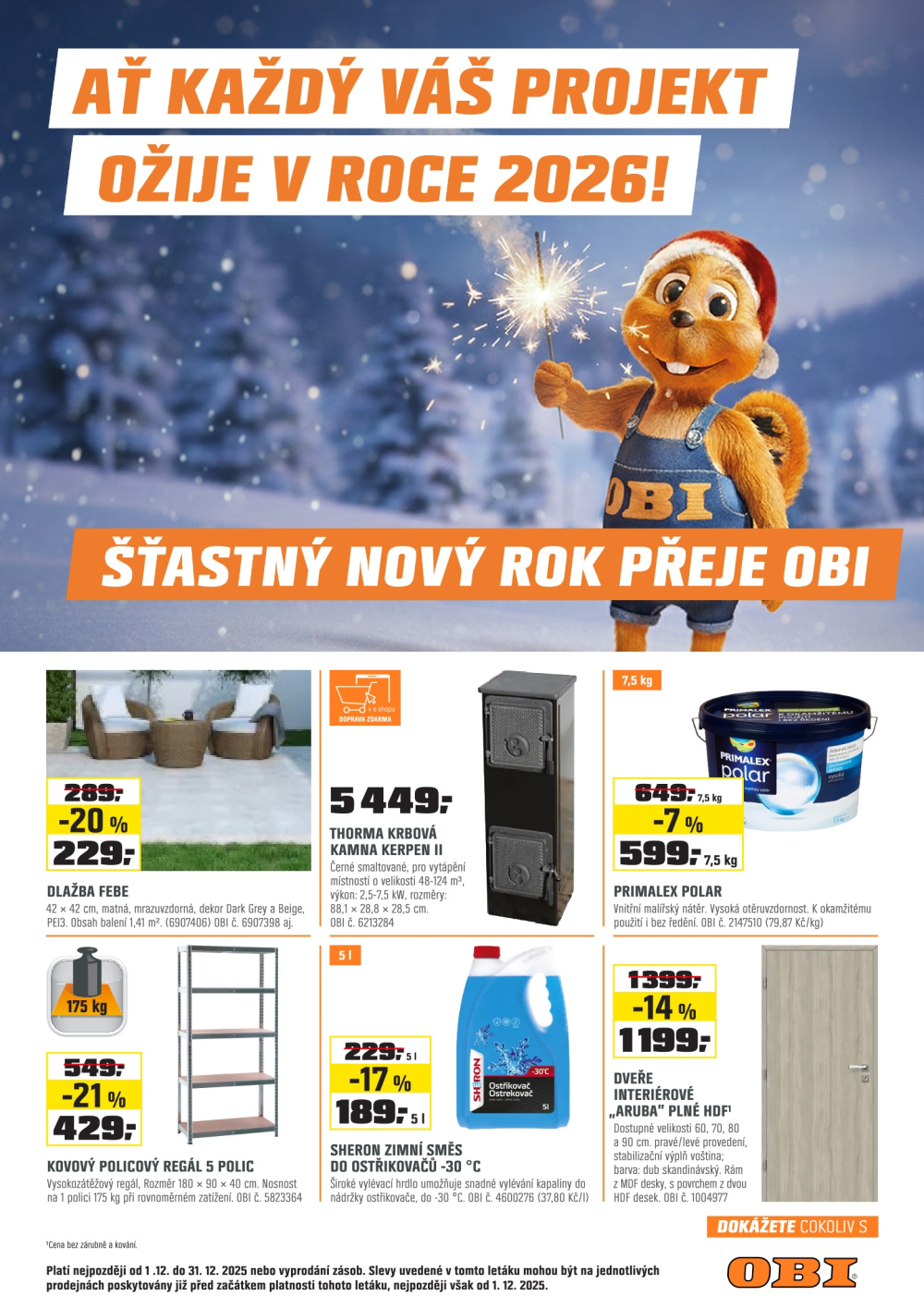 Leták OBI leták - strana 1