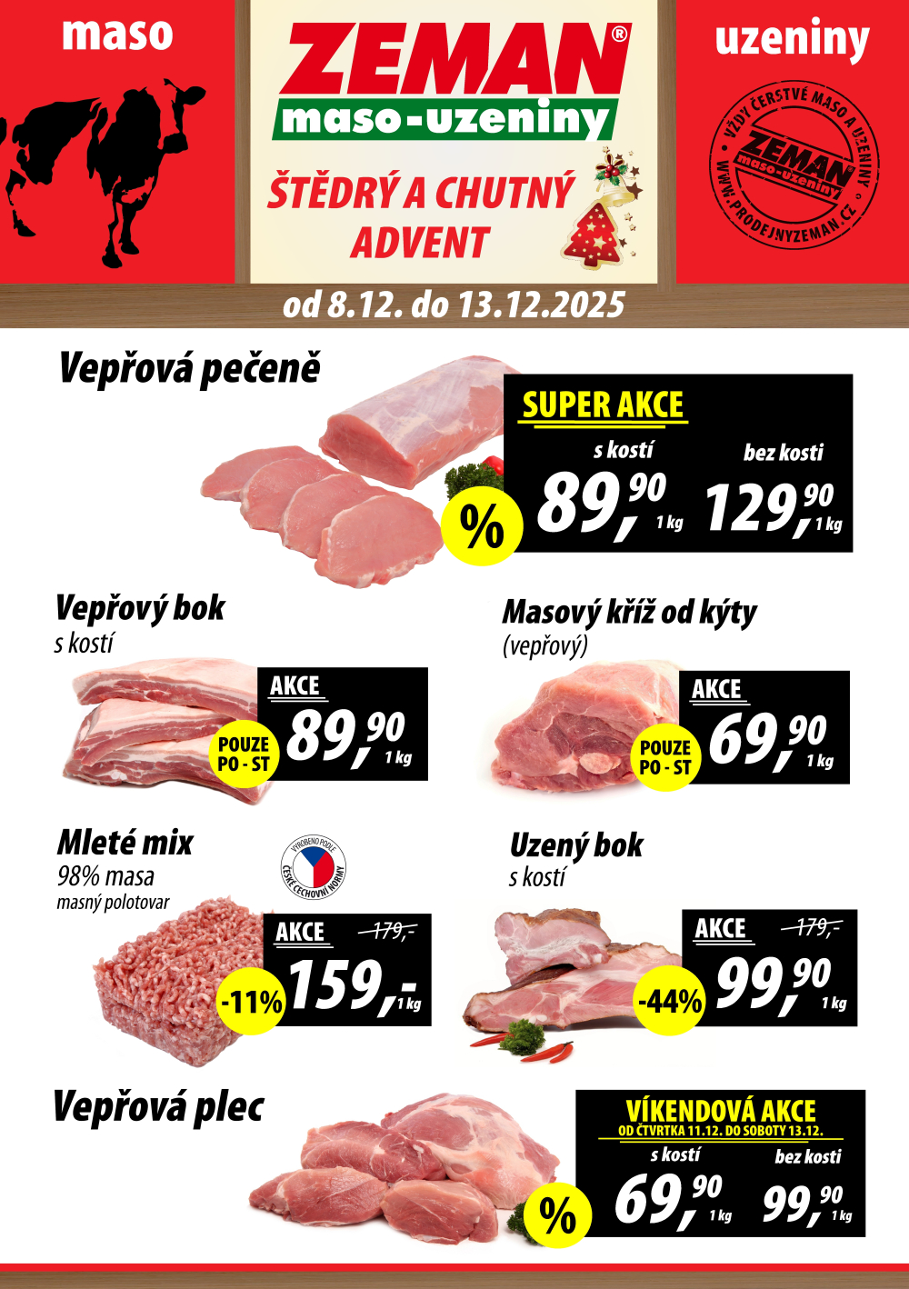 Leták ZEMAN maso - uzeniny leták - strana 1