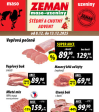 Akční leták ZEMAN maso - uzeniny 
