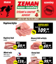 Akční leták ZEMAN maso - uzeniny 