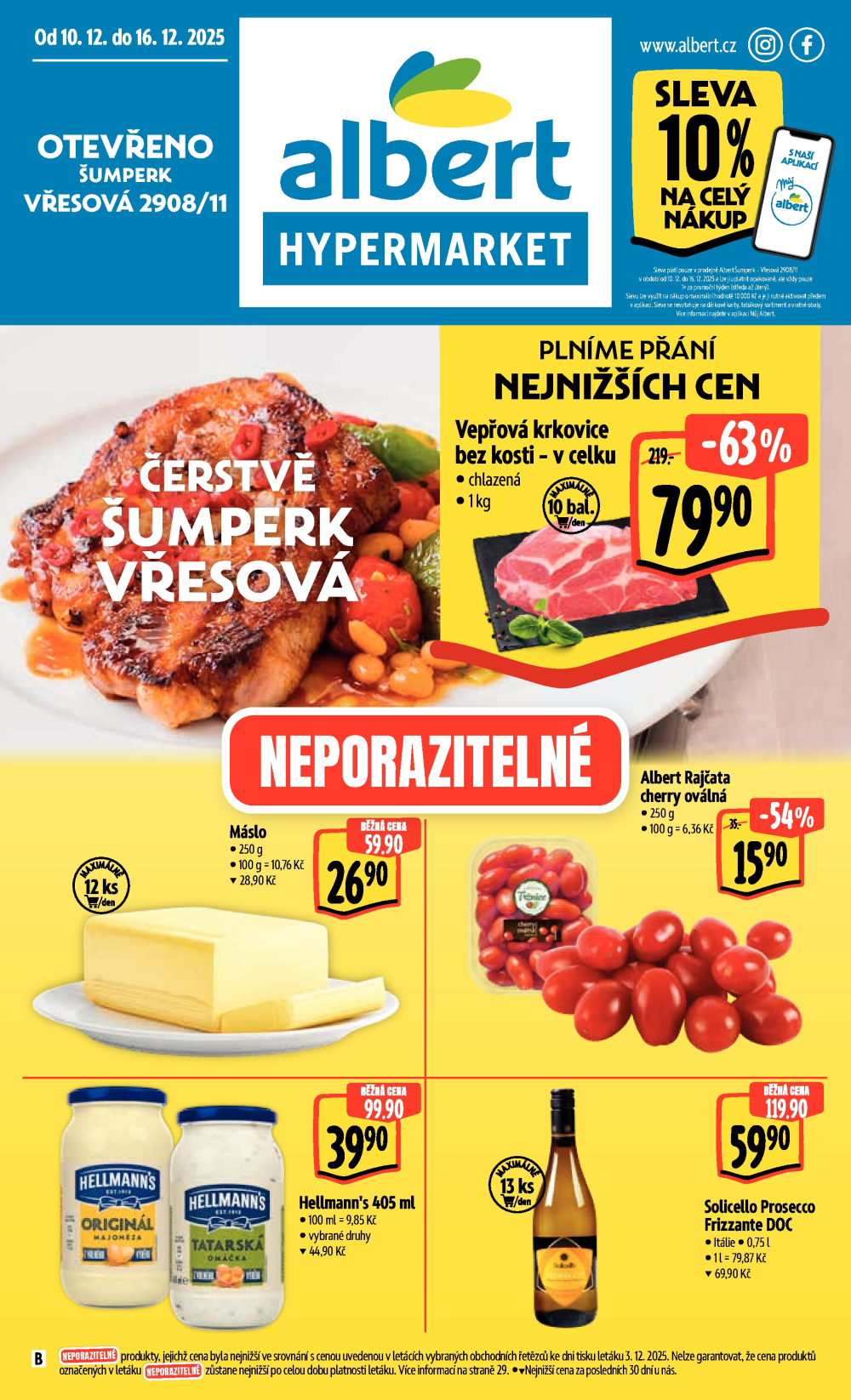 Leták Albert Hypermarket leták - Šumperk, Vřesová - strana 1