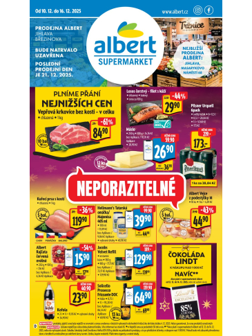 Albert Supermarket leták - Jihlava, Březinova