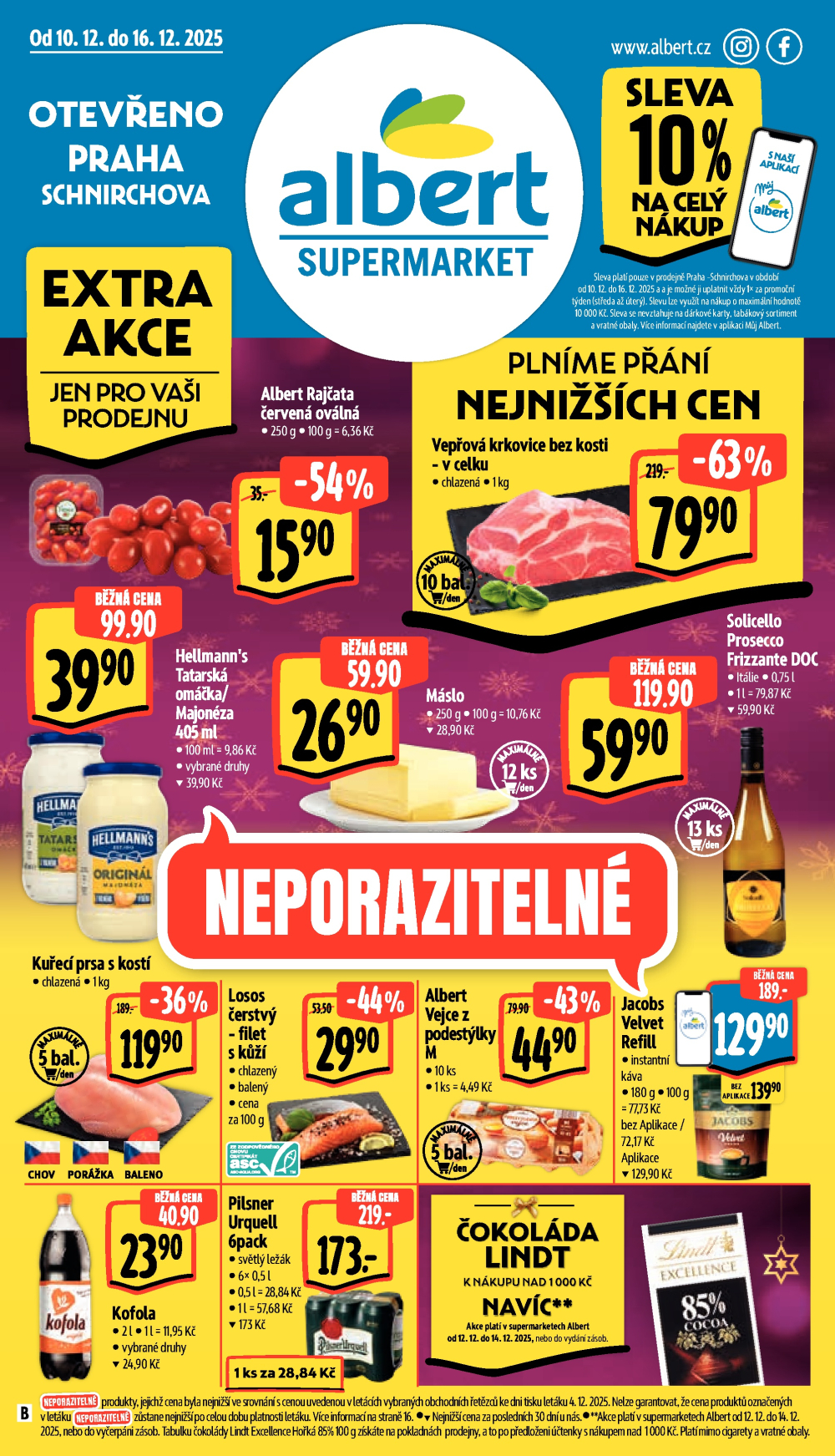 Leták Albert Supermarket leták - Praha, Veletržní - strana 1