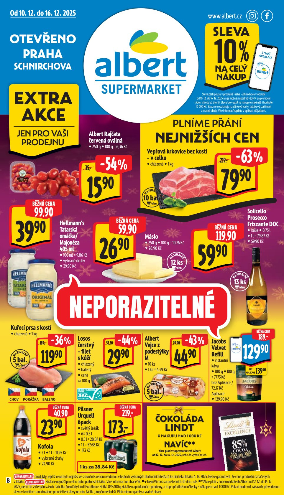 Leták Albert Supermarket leták - Praha, Veletržní - strana 1