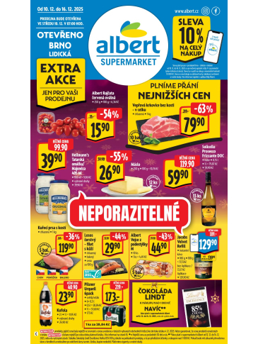 Albert Supermarket leták - Brno, Lidická