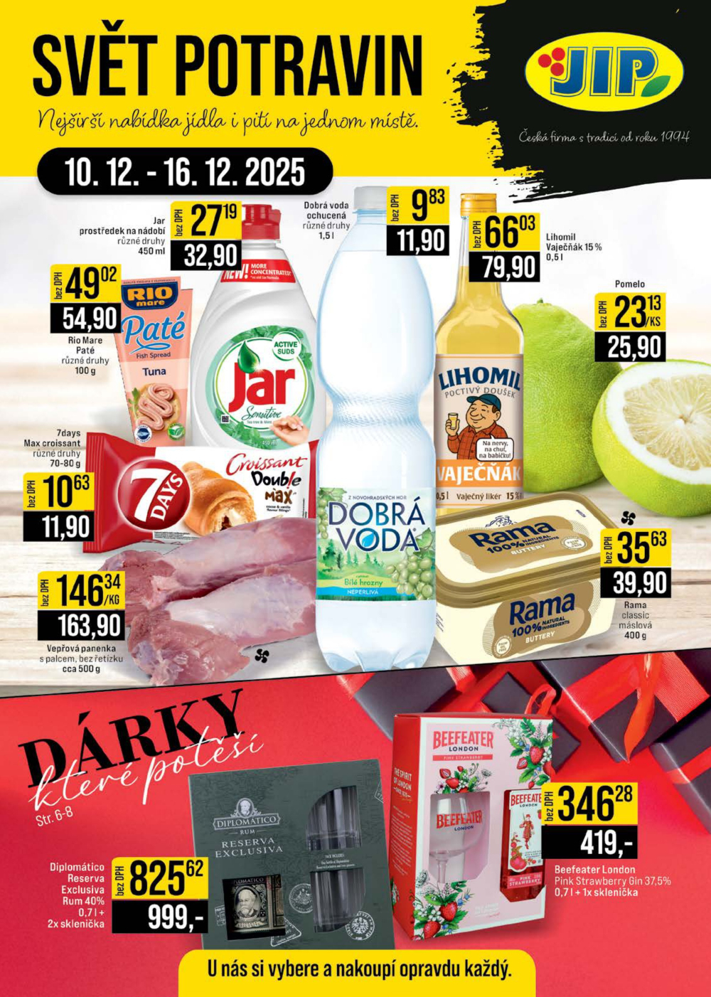 Leták JIP leták CC Cash & Carry - Brno, Ostrava, Praha, Polička, Olomouc, Karlovy Vary, Zlín, Jilemnice, Pardubice - strana 1