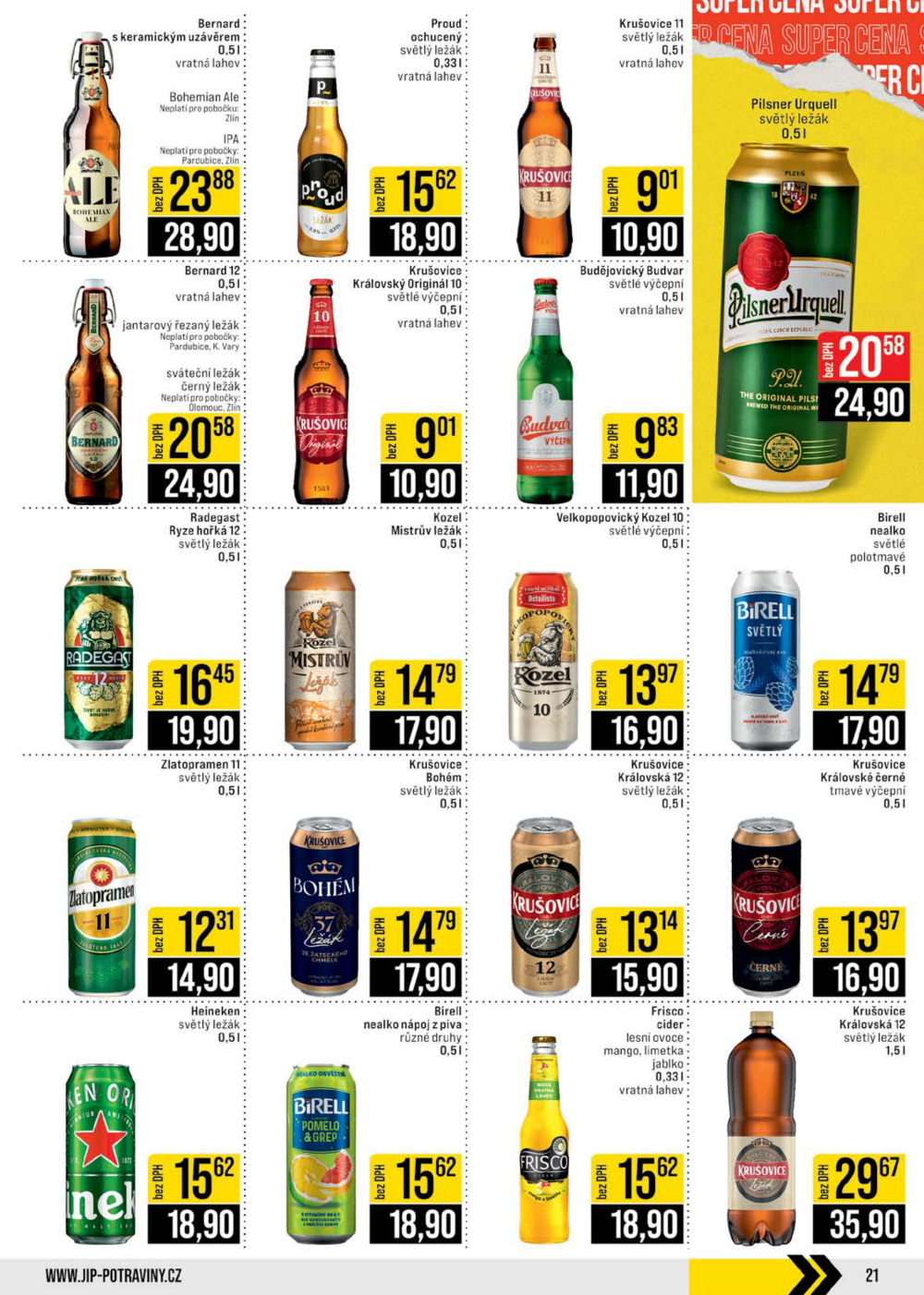 Leták JIP leták CC Cash & Carry - Brno, Ostrava, Praha, Polička, Olomouc, Karlovy Vary, Zlín, Jilemnice, Pardubice - strana 21