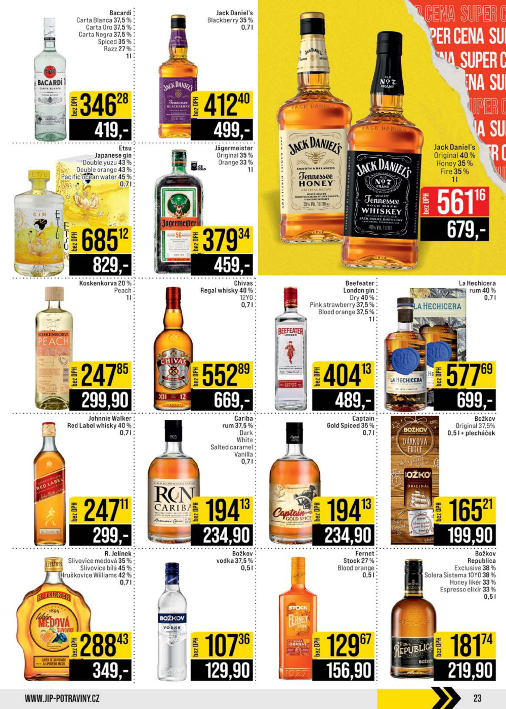 Leták JIP leták CC Cash & Carry - Brno, Ostrava, Praha, Polička, Olomouc, Karlovy Vary, Zlín, Jilemnice, Pardubice - strana 23